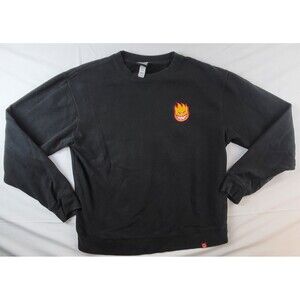 Spitfire The End Black Crew Neck  Pullover Men's Medium Skateboarding Sweatshirt